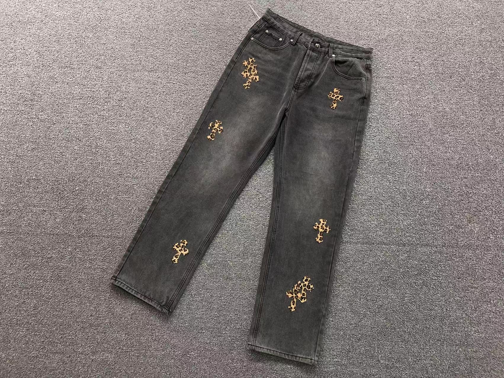 Leopard Cross Patch Dark Grey Jeans™