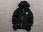Multicolor Horseshoe Sleeve Black Hoodie™