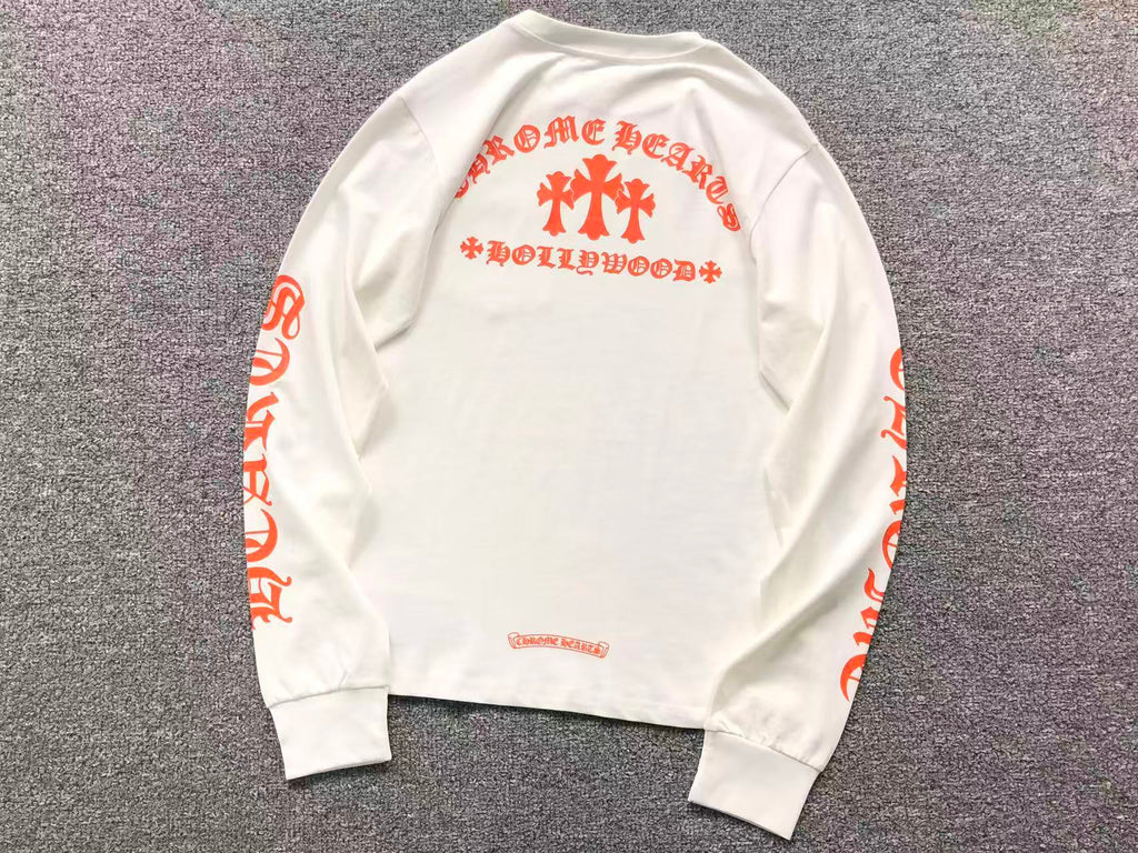Hollywood Orange Triple Cross White/Black Long Sleeve™