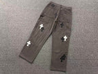 Black & White Cross Patch Brown Carpenter Pants™