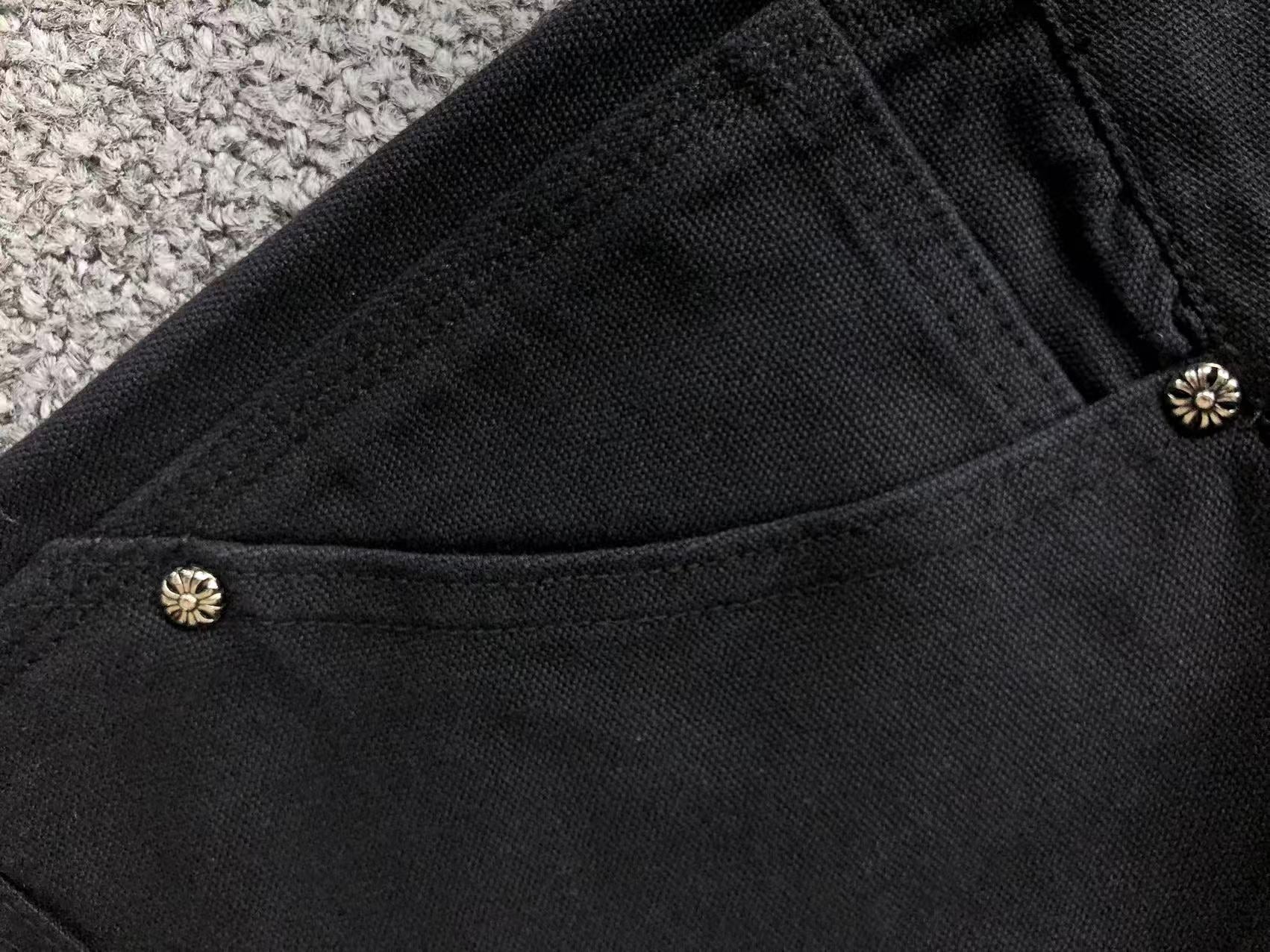 Black Cross Patch Black Carpenter Pants™