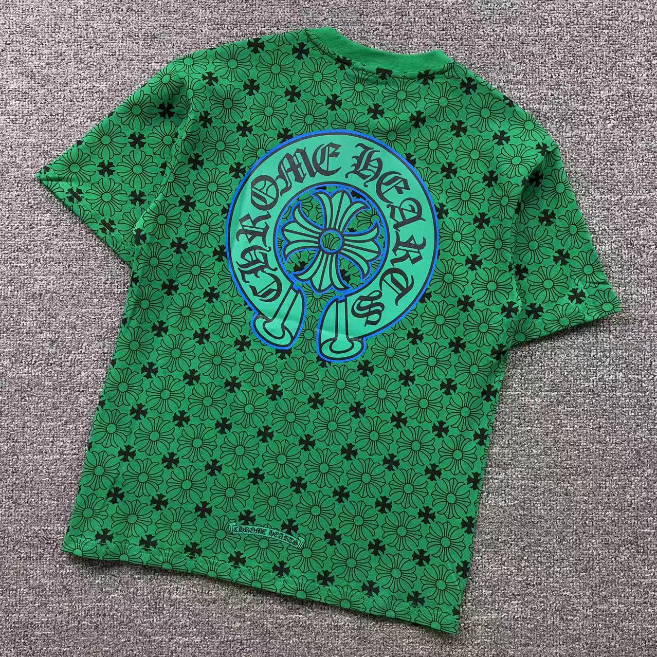 Cross Pattern Green T-Shirt™