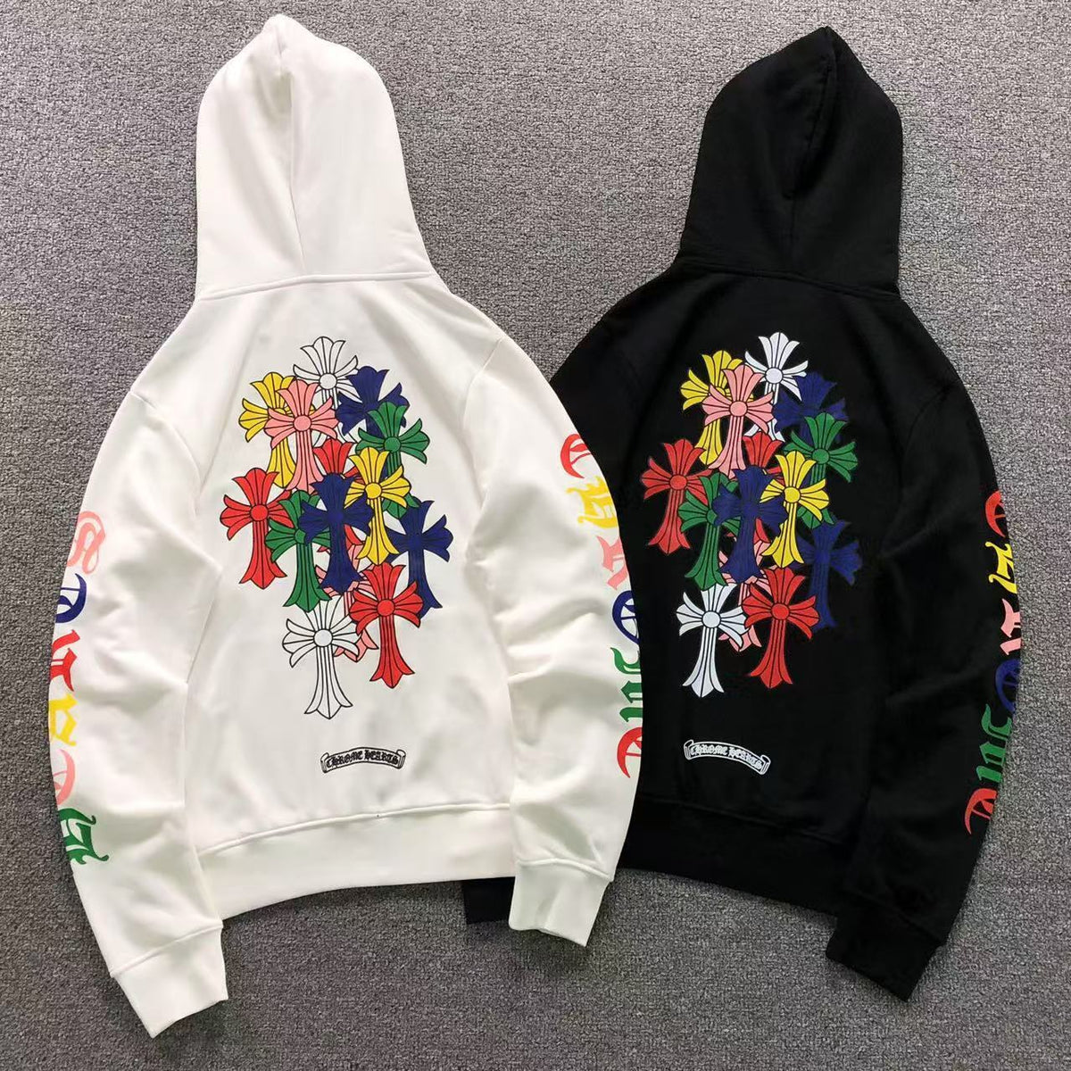Stacked Multicolor Crosses Full Zip Hoodie™