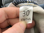 Black Leather & Cross Patch Denim Jeans™