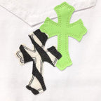 Green & Zebra Cross Patch White Jeans™