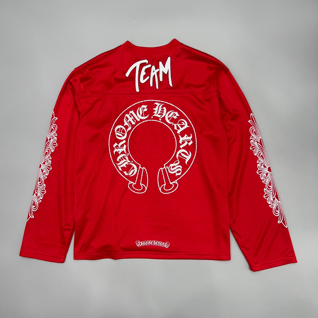 Red Mesh Longsleeve Hockey Jersey™