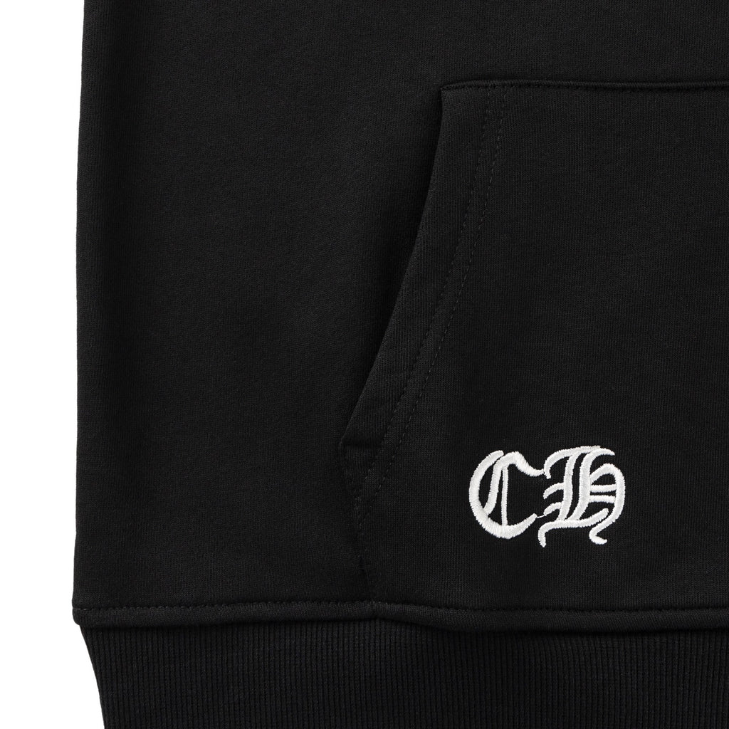 Typography Logo Black Full Zip Hoodie™