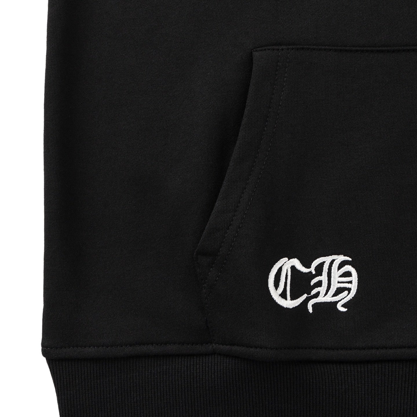 Typography Logo Black Full Zip Hoodie™