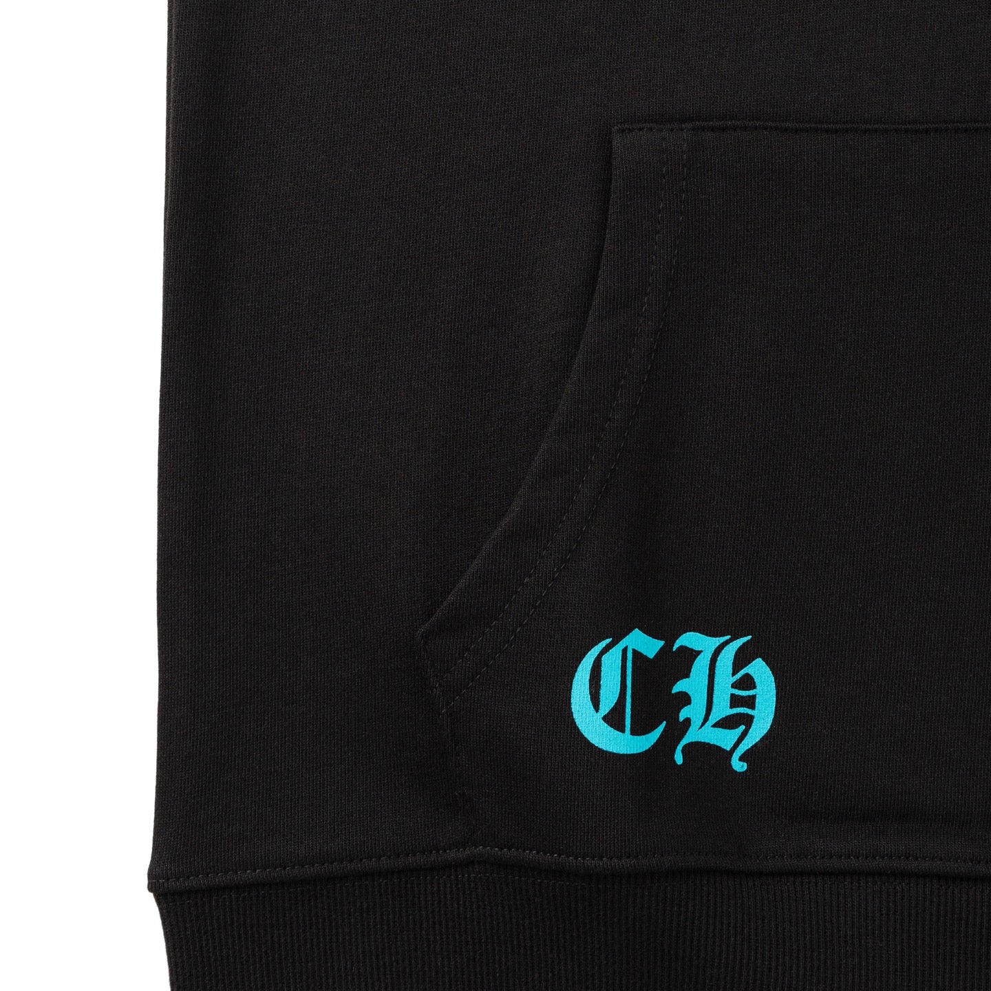 Blue Horse Shoe Logo Black Hoodie™