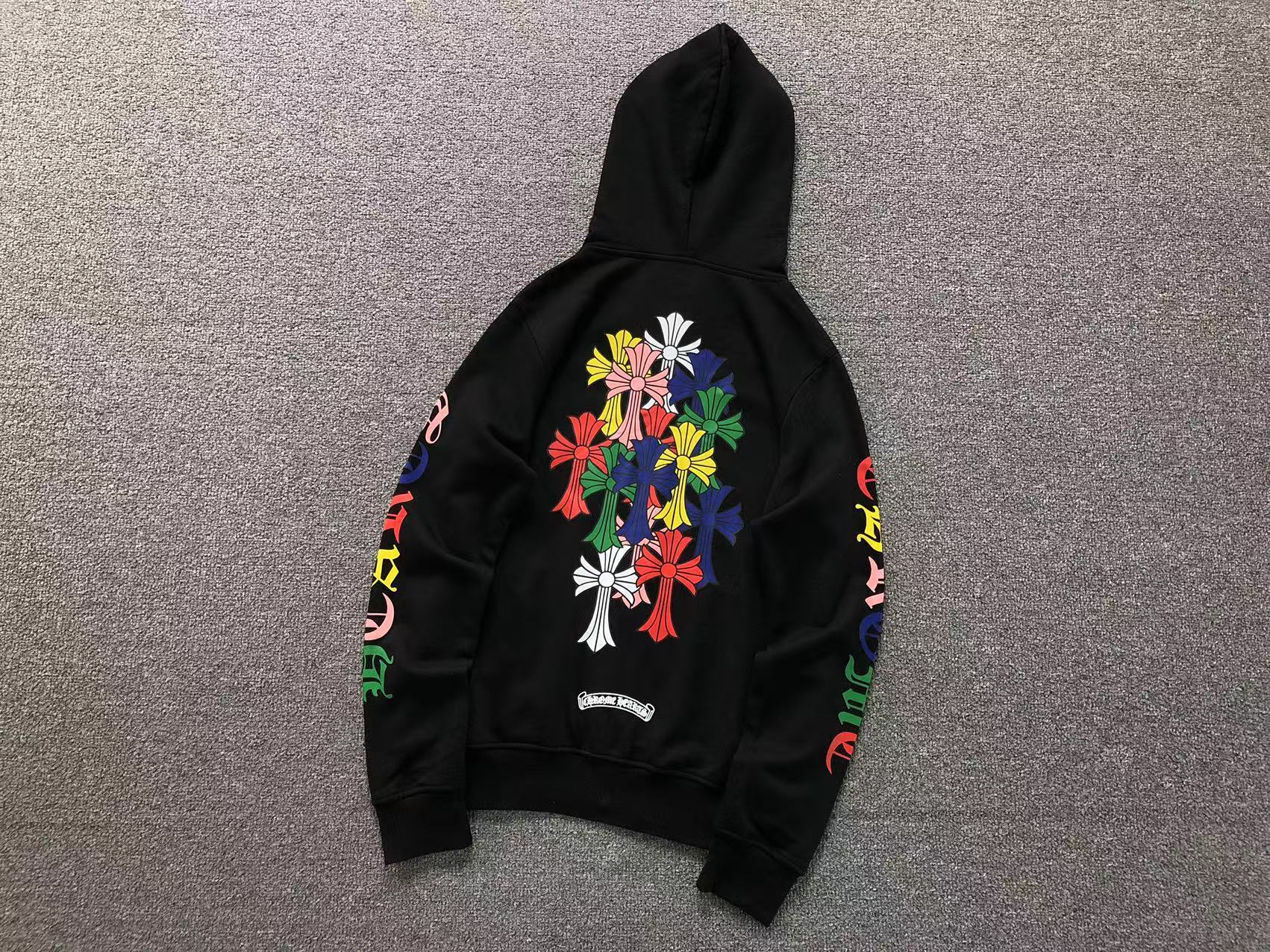 Stacked Multicolor Crosses Full Zip Hoodie™