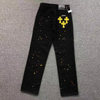 Paint Splatter Triple Yellow Cross Patch Black Jeans™