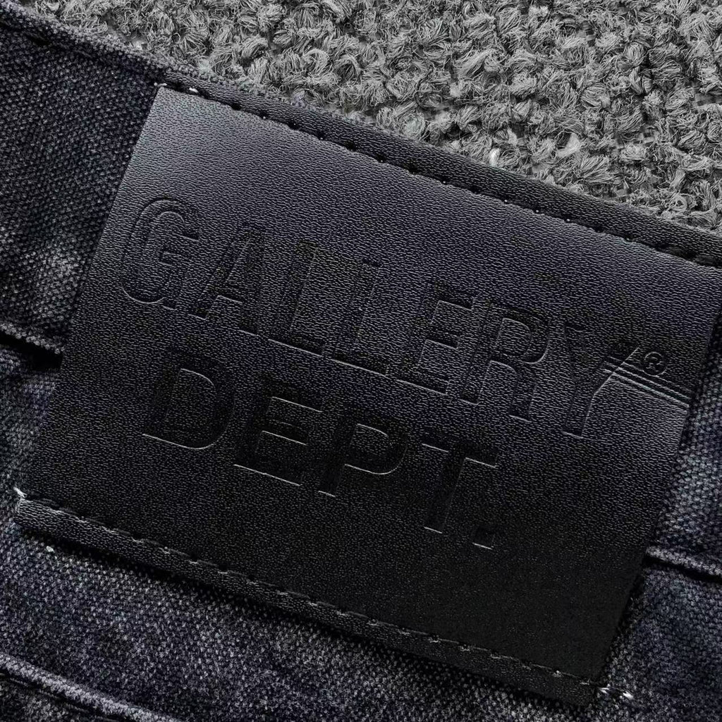 Orange Cross Patch Art Black Jeans™