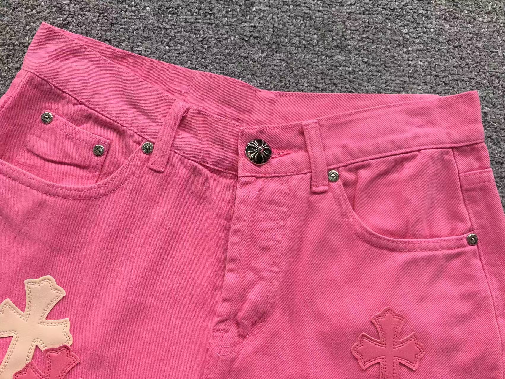 Double Pink Cross Patch Pink Denim Jeans™