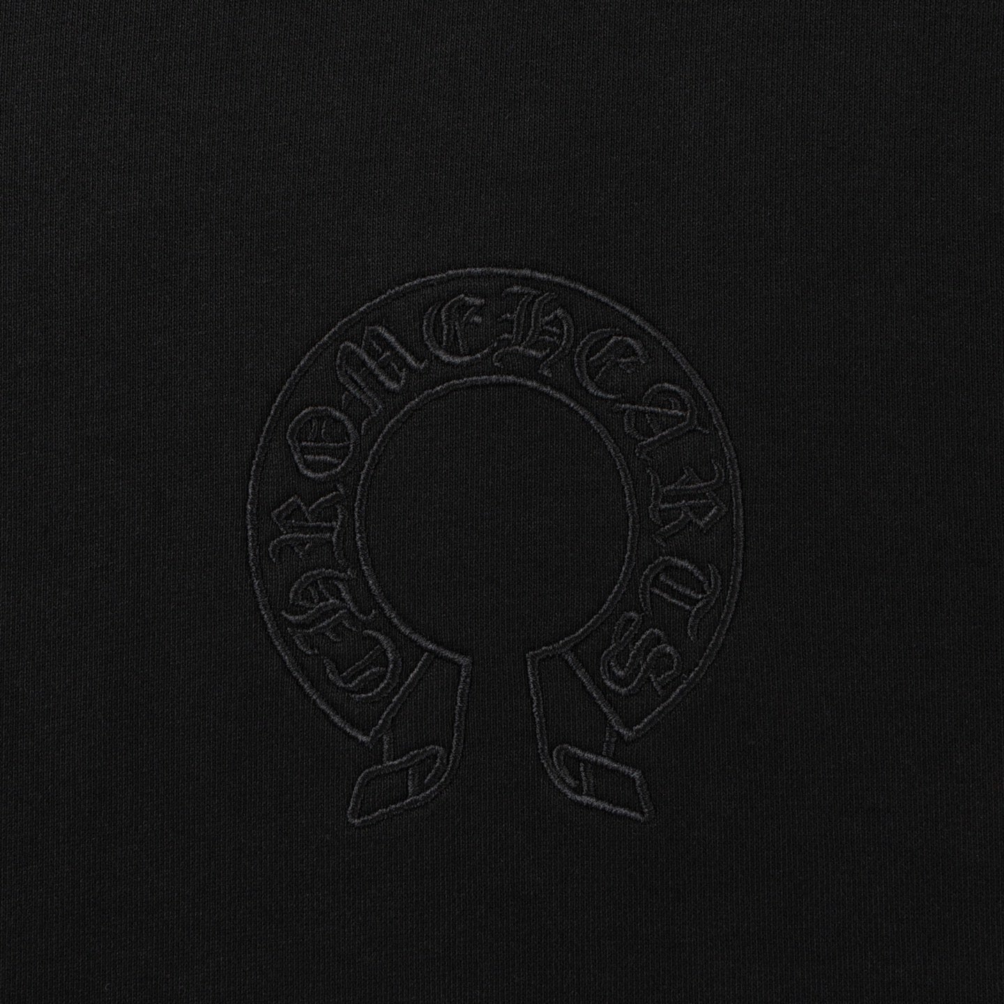 Leather Horse Shoe Logo Black Full Zip Hoodie™