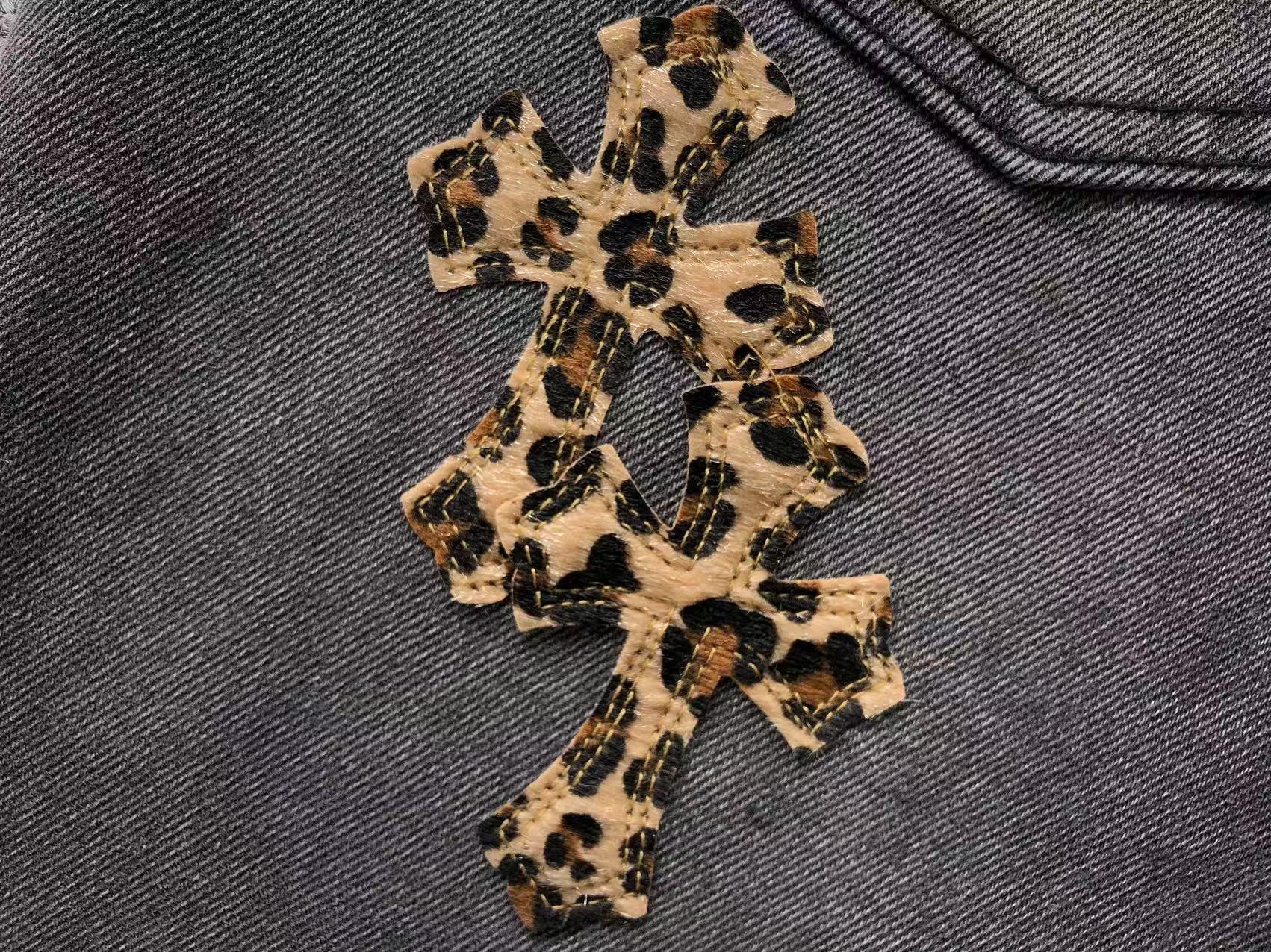 Leopard Cross Patch Dark Grey Jeans™