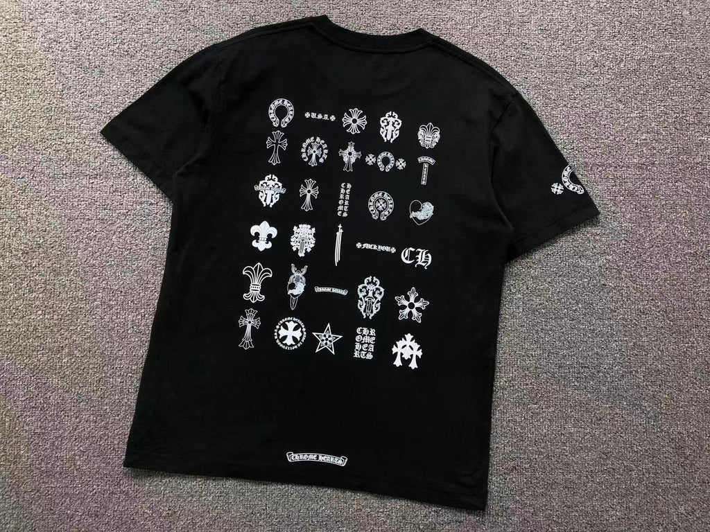 Gothic Symbols White/Black T-Shirt™
