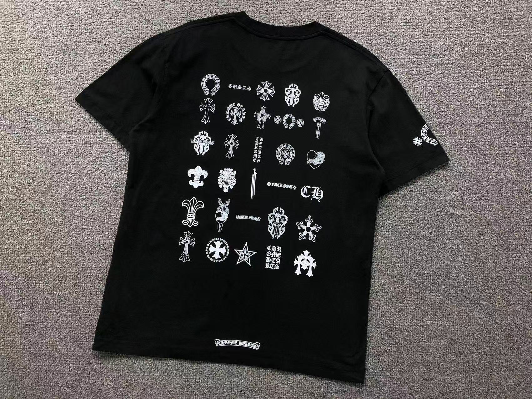 Gothic Symbols White/Black T-Shirt™