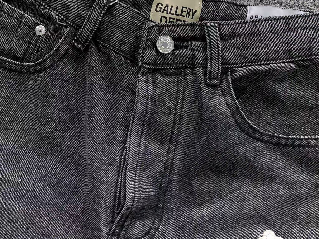 White Cross Patch Two-Tone Grey Jeans™