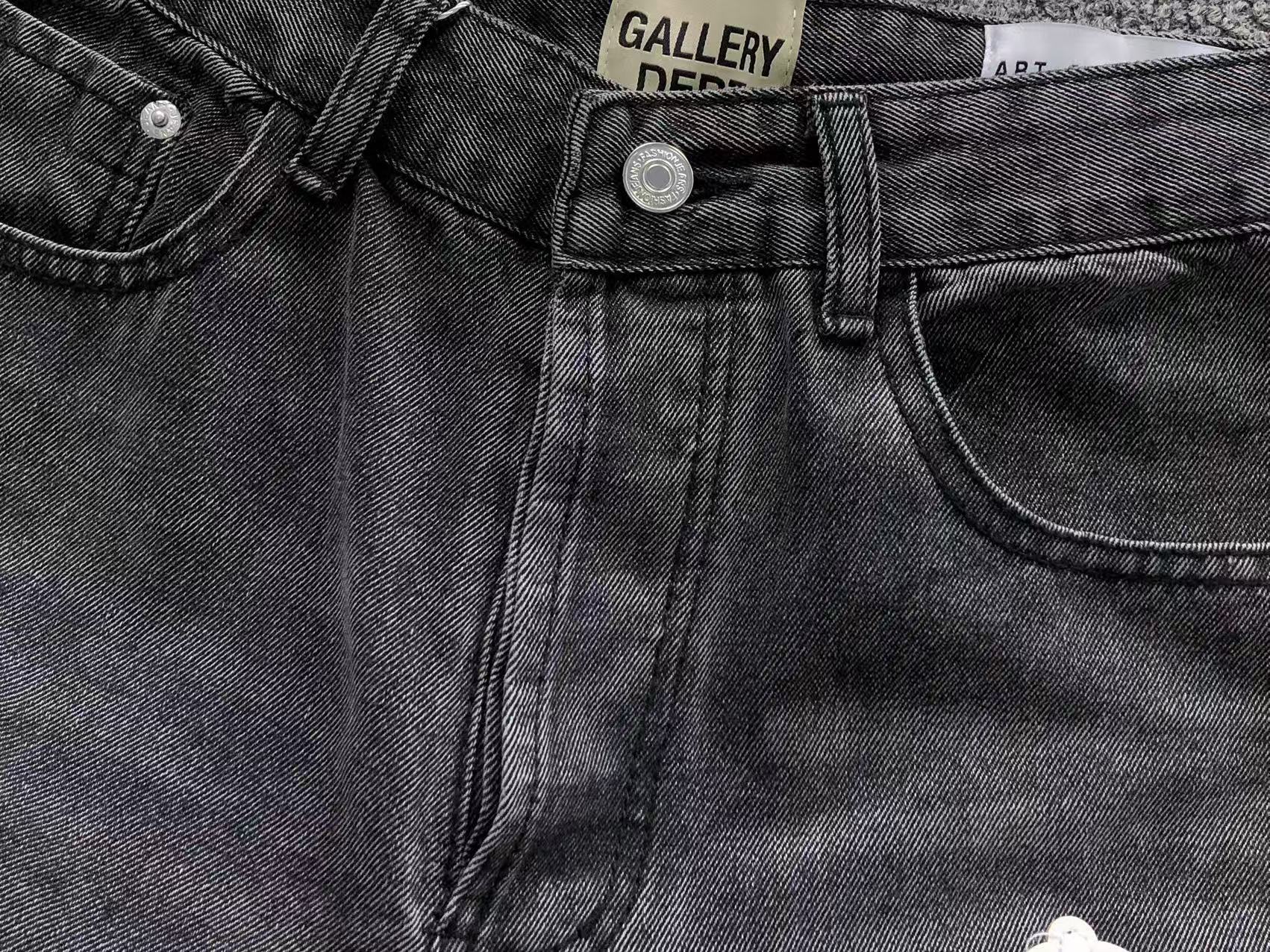 White Cross Patch Two-Tone Grey Jeans™