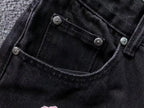 Pink Cross Patch Black Denim Jeans™
