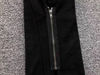 Blue & White Cross Patch Black Zipper Jeans™
