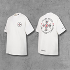 Red Ornate Cross Black T-Shirt™