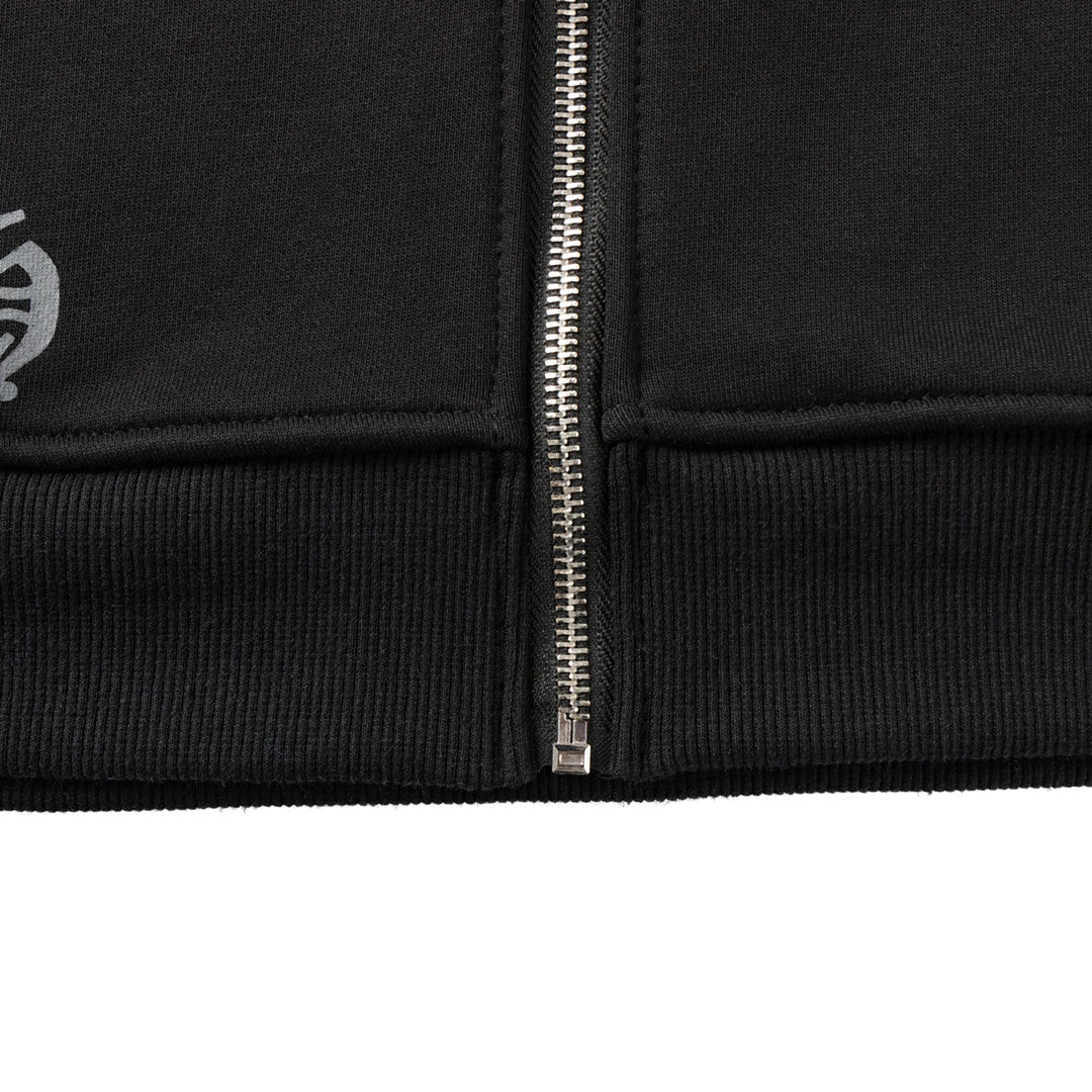 Big Cross Logo Black Full Zip Hoodie™