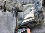 Pink White & Leopard Cross Patch Denim Jorts™