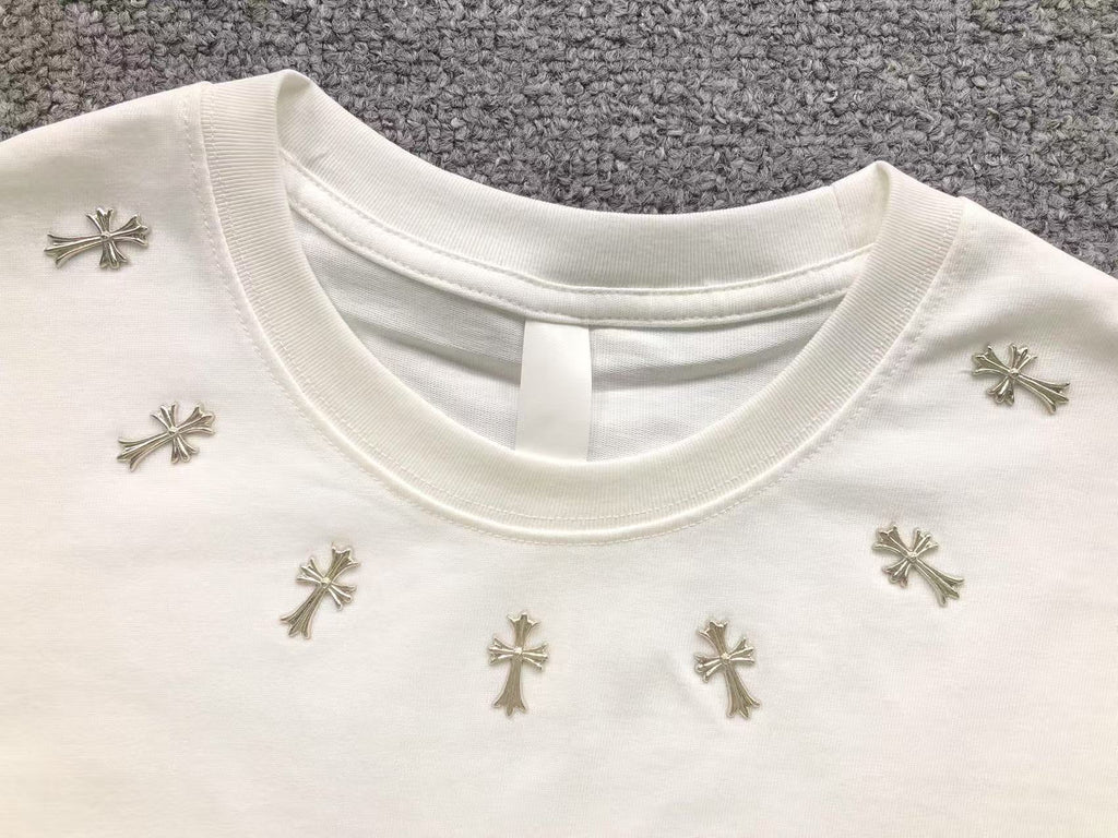 Metallic Cross Collar T-Shirt™