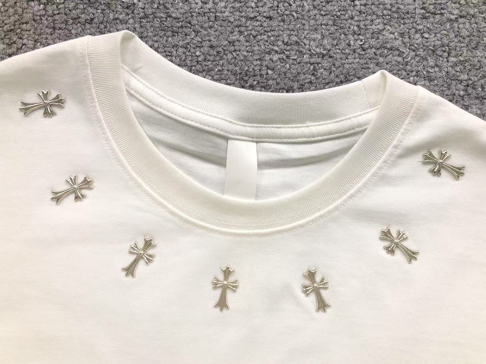 Metallic Cross Collar T-Shirt™