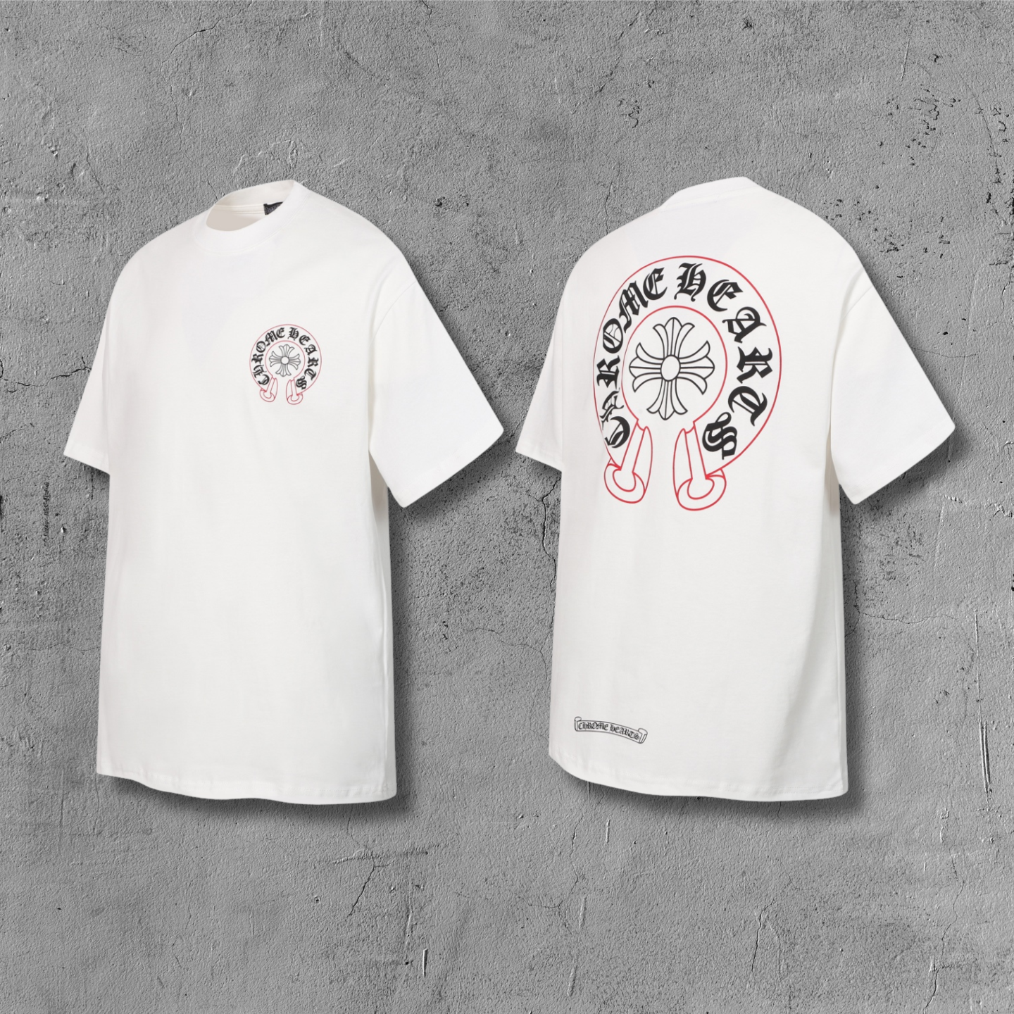 Red Outline Horseshoe White T-Shirt™