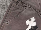 Black & White Cross Patch Brown Carpenter Pants™