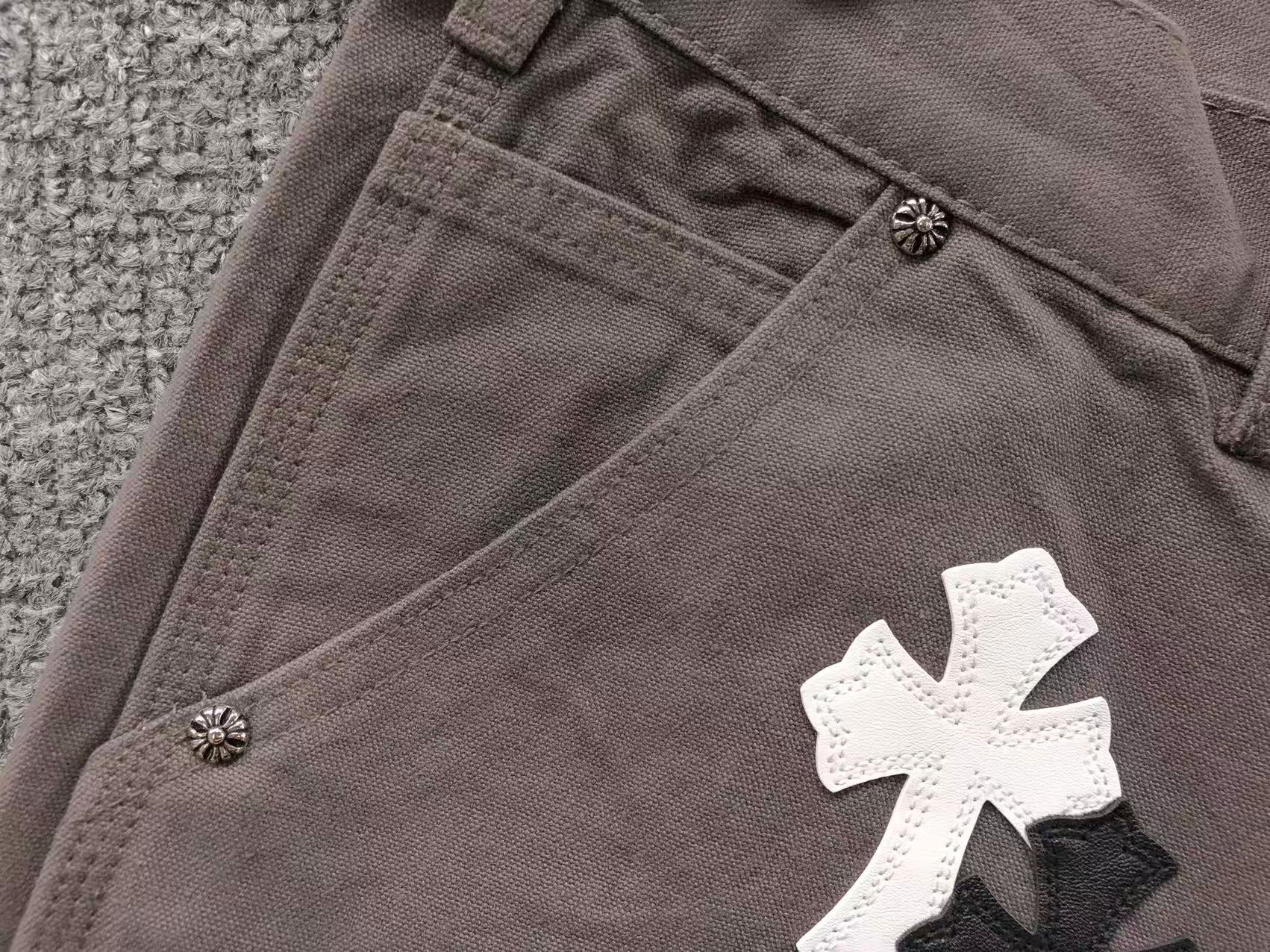 Black & White Cross Patch Brown Carpenter Pants™