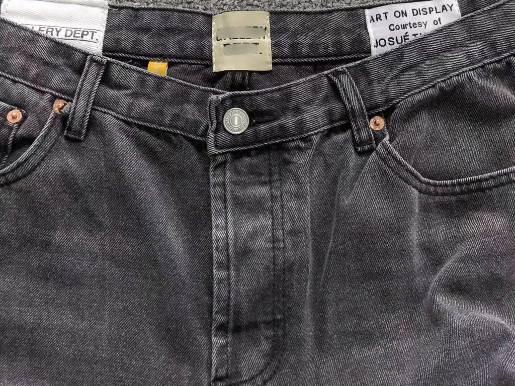 Black Cross Patch Two-Tone Grey Jeans™