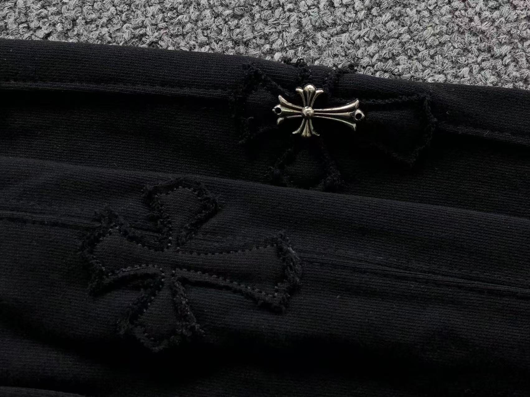 Black Cross Baggy Black Sweatpants™