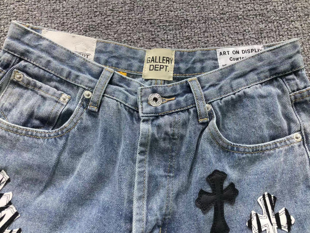 Black & Zebra Cross Patch Denim Jeans™