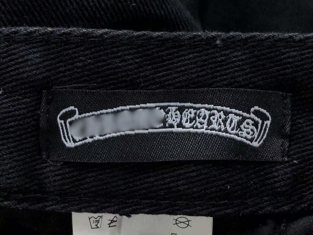 Pink & Checkered Cross Patch Black Denim Jeans™