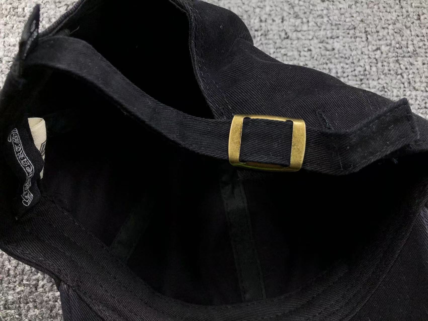 Triple Metallic & Leather Cross Torn Fabric Baseball Cap™