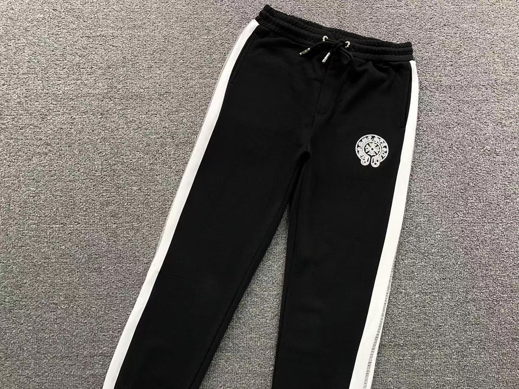 Horseshoe Logo White Stripe Black Sweatpants™