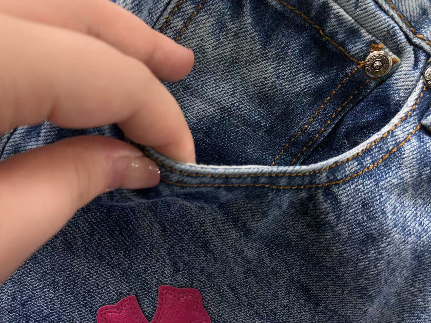 Pink Cross Patch Denim Jeans™