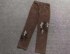 Black Brown & Zebra Cross Patch Brown Jeans™