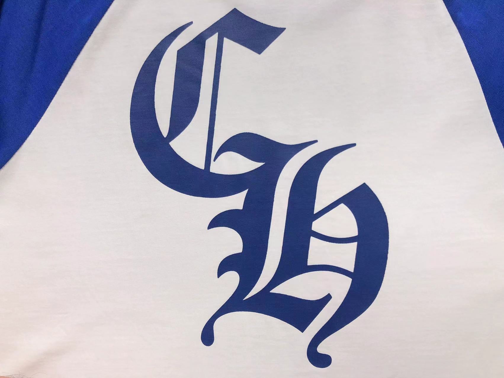 Blue Sleeve Horse Shoe Logo White Longsleeve™