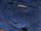 Brown Black & White Cross Patch Baggy Jeans™