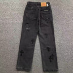 Black Cross Patch Dark Grey Jeans™
