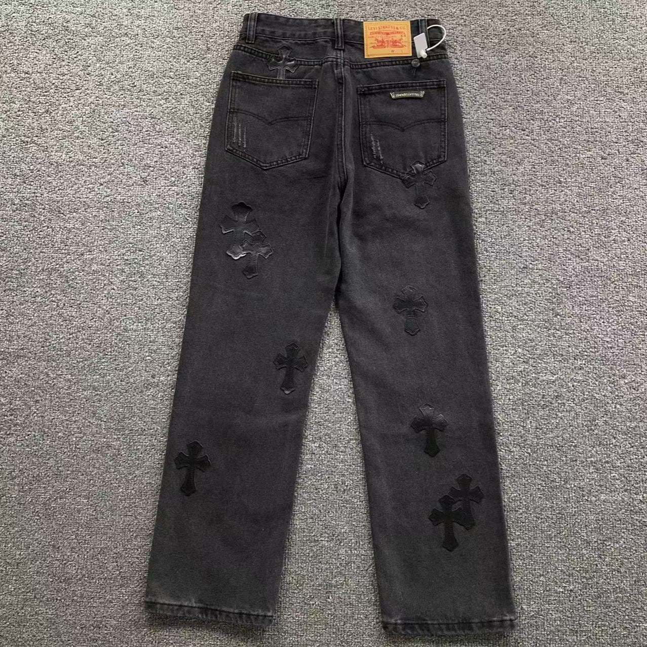 Black Cross Patch Dark Grey Jeans™