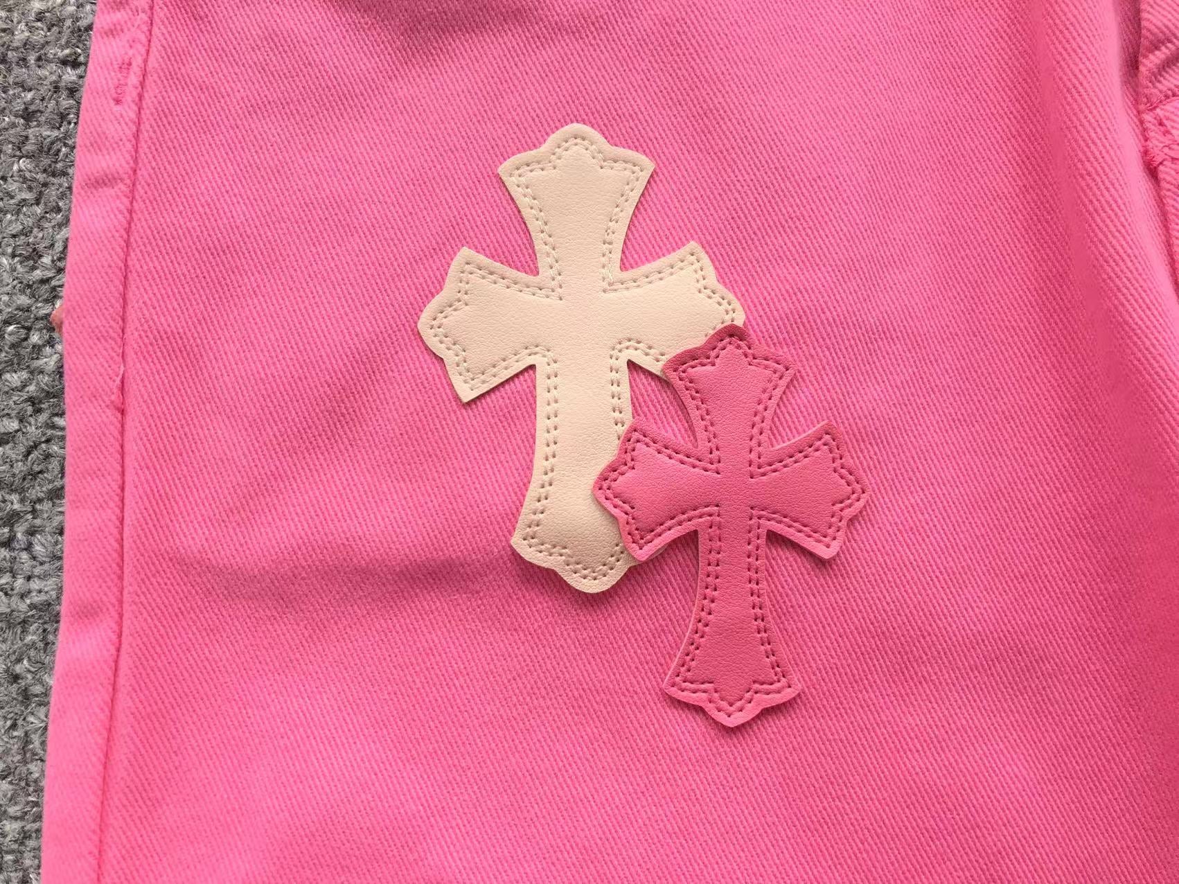 Double Pink Cross Patch Pink Denim Jeans™