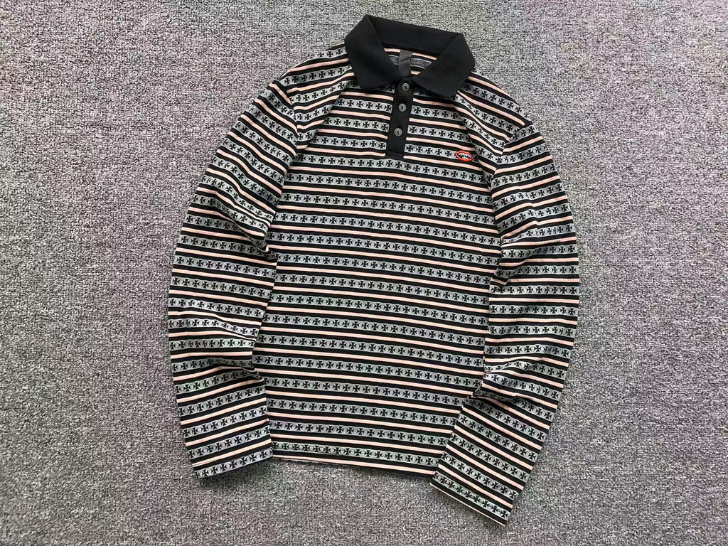 Mattyboy Cross Pattern Collar Longsleeve™