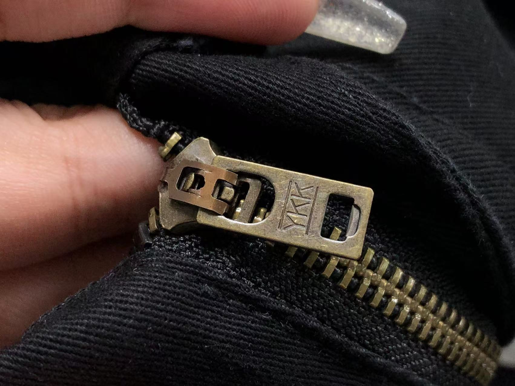 White & Blue Cross Patch Black Carpenter Pants™