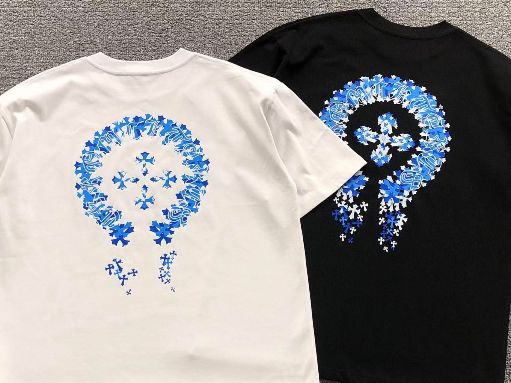 Blue Stacked Crosses Horseshoe Logo T-Shirt™