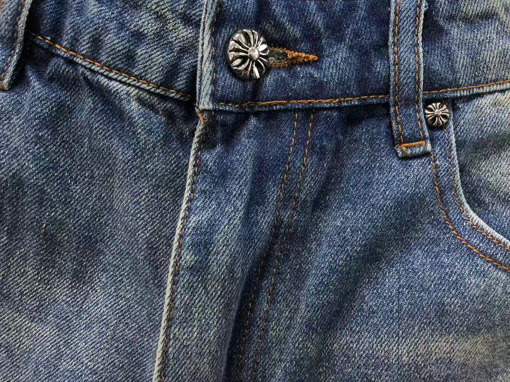 Black Leather & Cross Patch Denim Jeans™